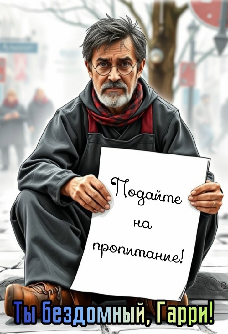 Ты бездомный, Гарри!