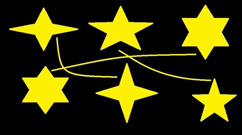 Картина &quot;Геометрия звезд&quot; Маринетт Мортем