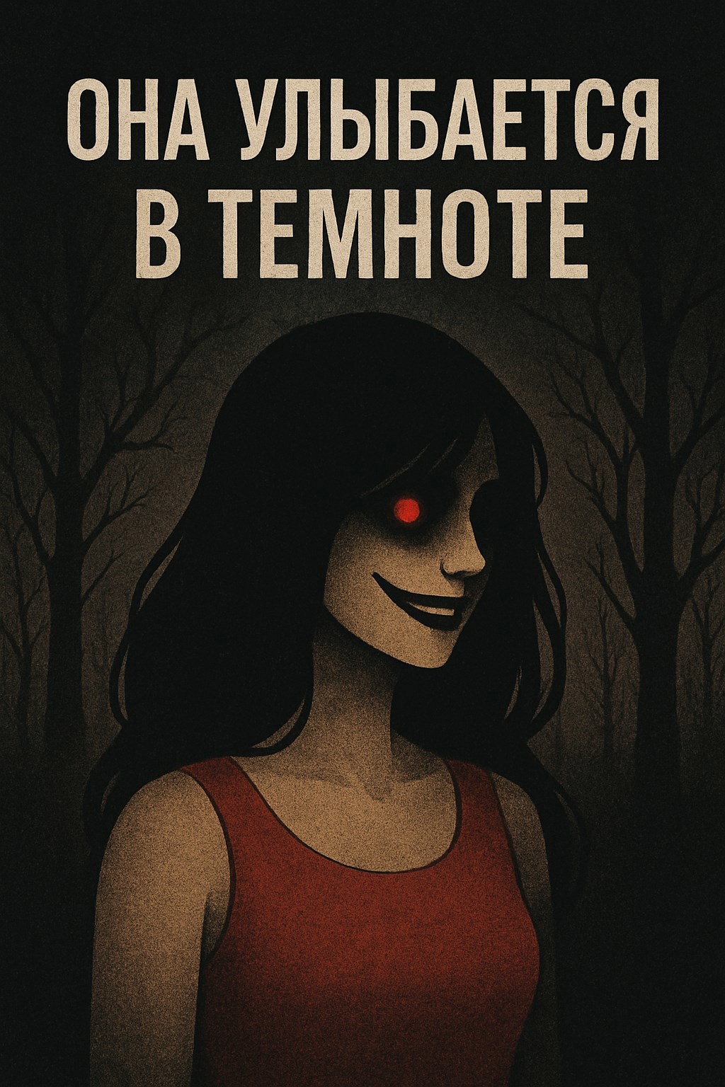 Она улыбается в темноте