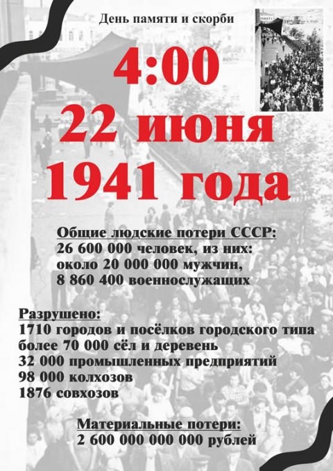 Синквейн ко Дню памяти и скорби (22 июня 1941)