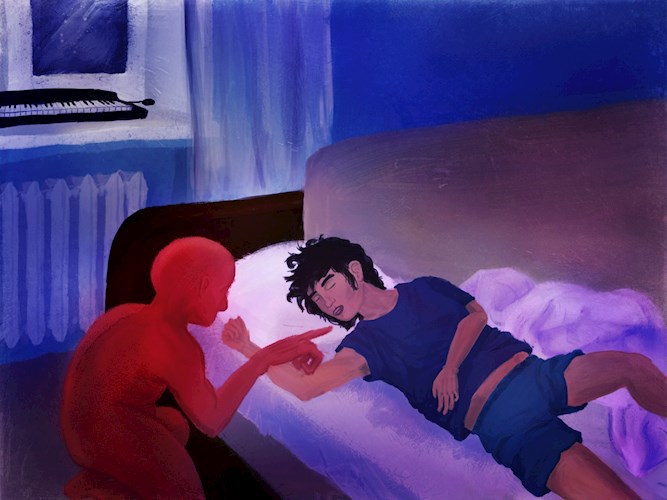 Автопортрет с демоном Маринетт Мортем &quot;Полусон: Встреча миров&quot;