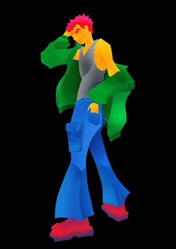 Рыжий Динами́т: новая (2023) техника живописи Маринетт Мортем &quot;Яркие углы&quot;