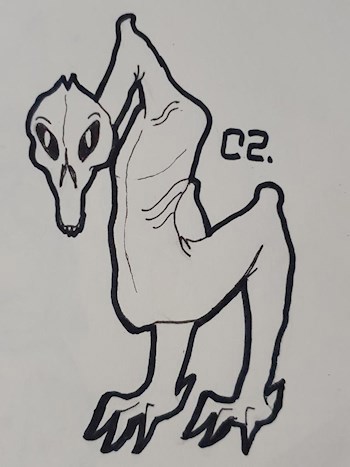 Картина Маринет Мортем: Загадочный Монстр Inktober - 2