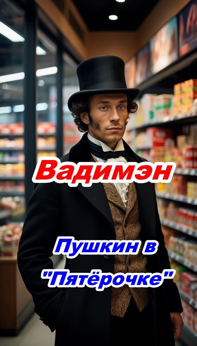 Пушкин в магазине Пятёрочка