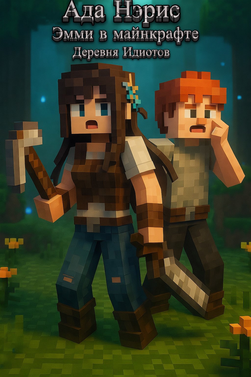 Эмми в майнкрафте Деревня Идиотов