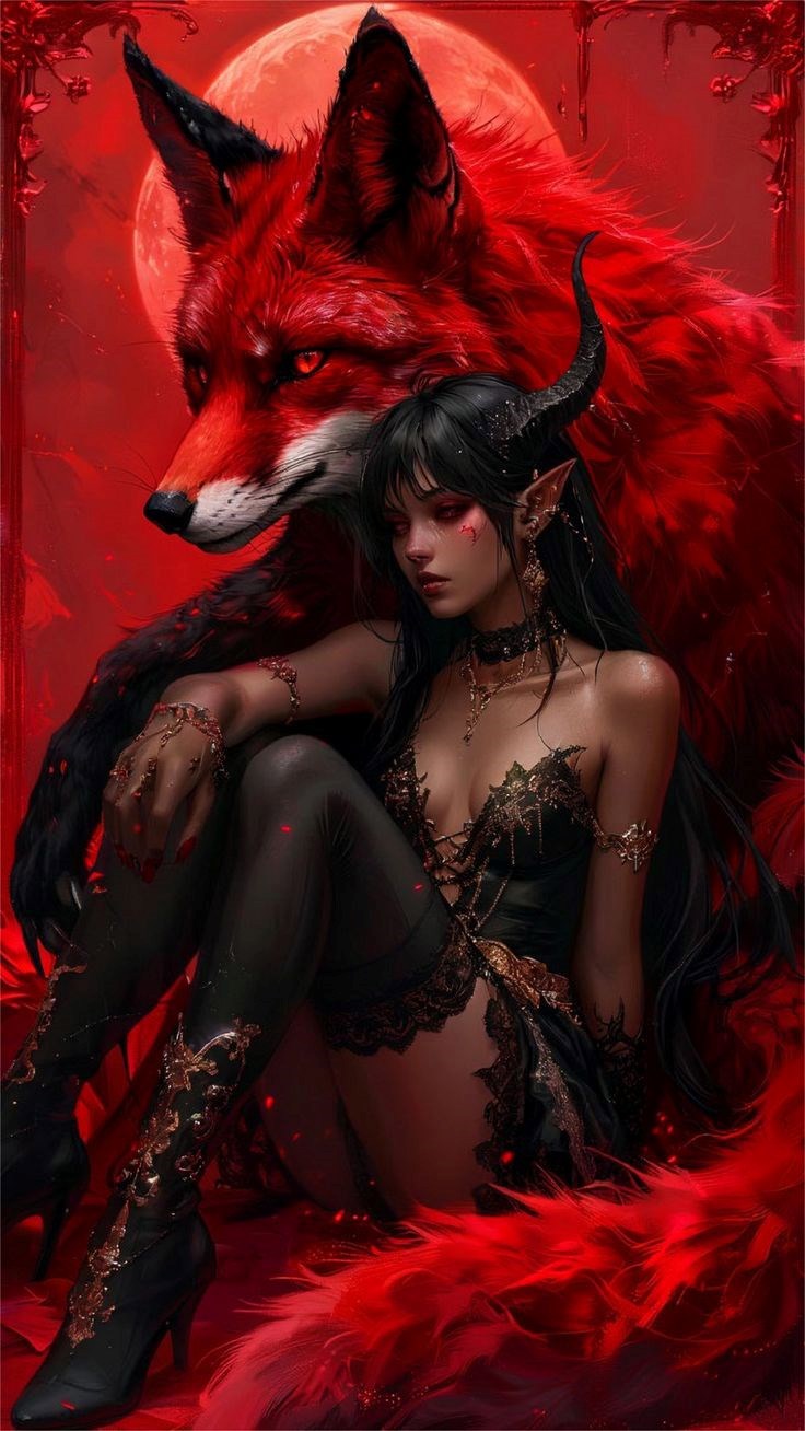 Красная Луна и Лисья Душа.