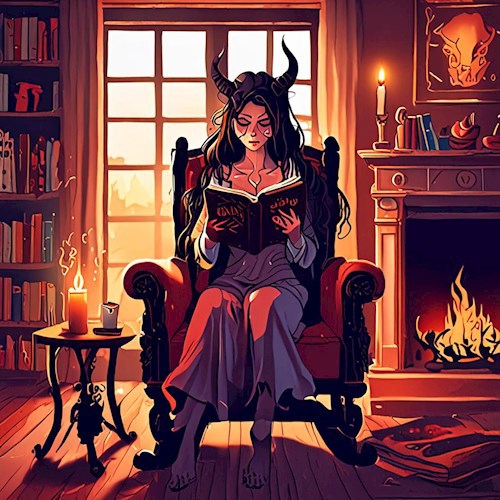 При свечах.