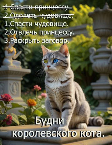 Будни королевского кота.