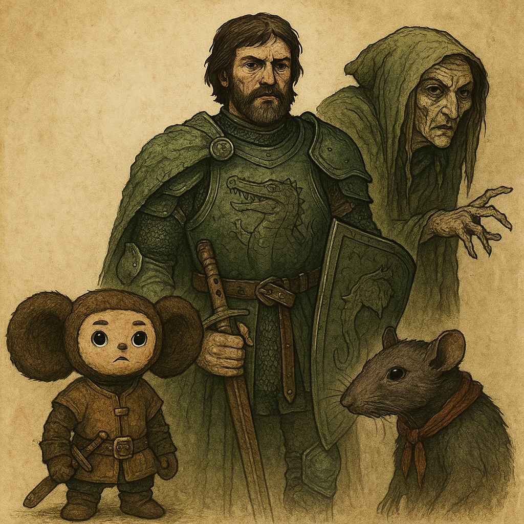 Предания о Чебураше, рыцаре Генасе, леди Крокодил, старухе Клякопук и других жителях Кроконии