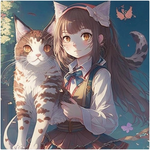 Аня видит кошек