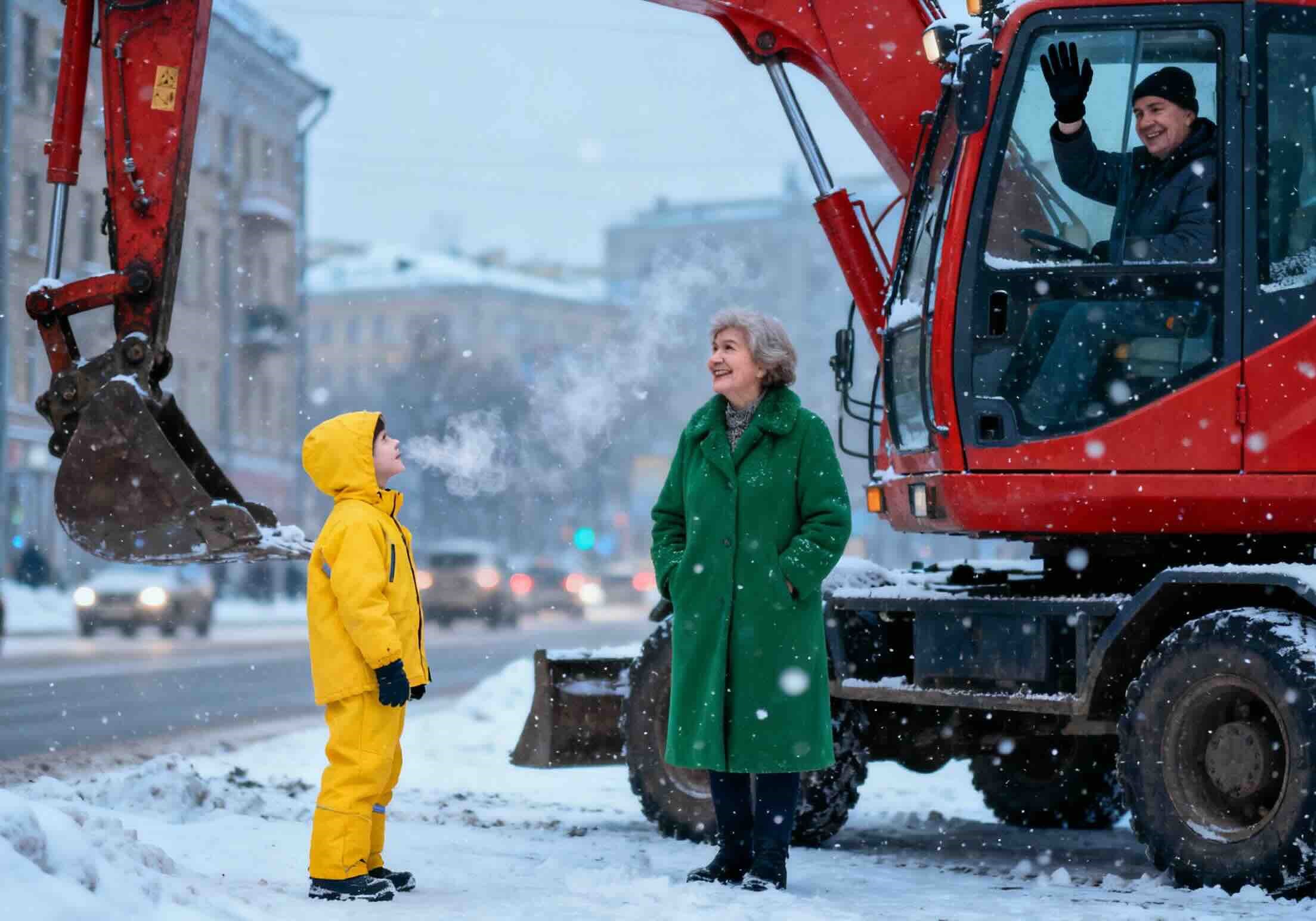 Два экскаваторщика и малыш. Истории из прошлого.