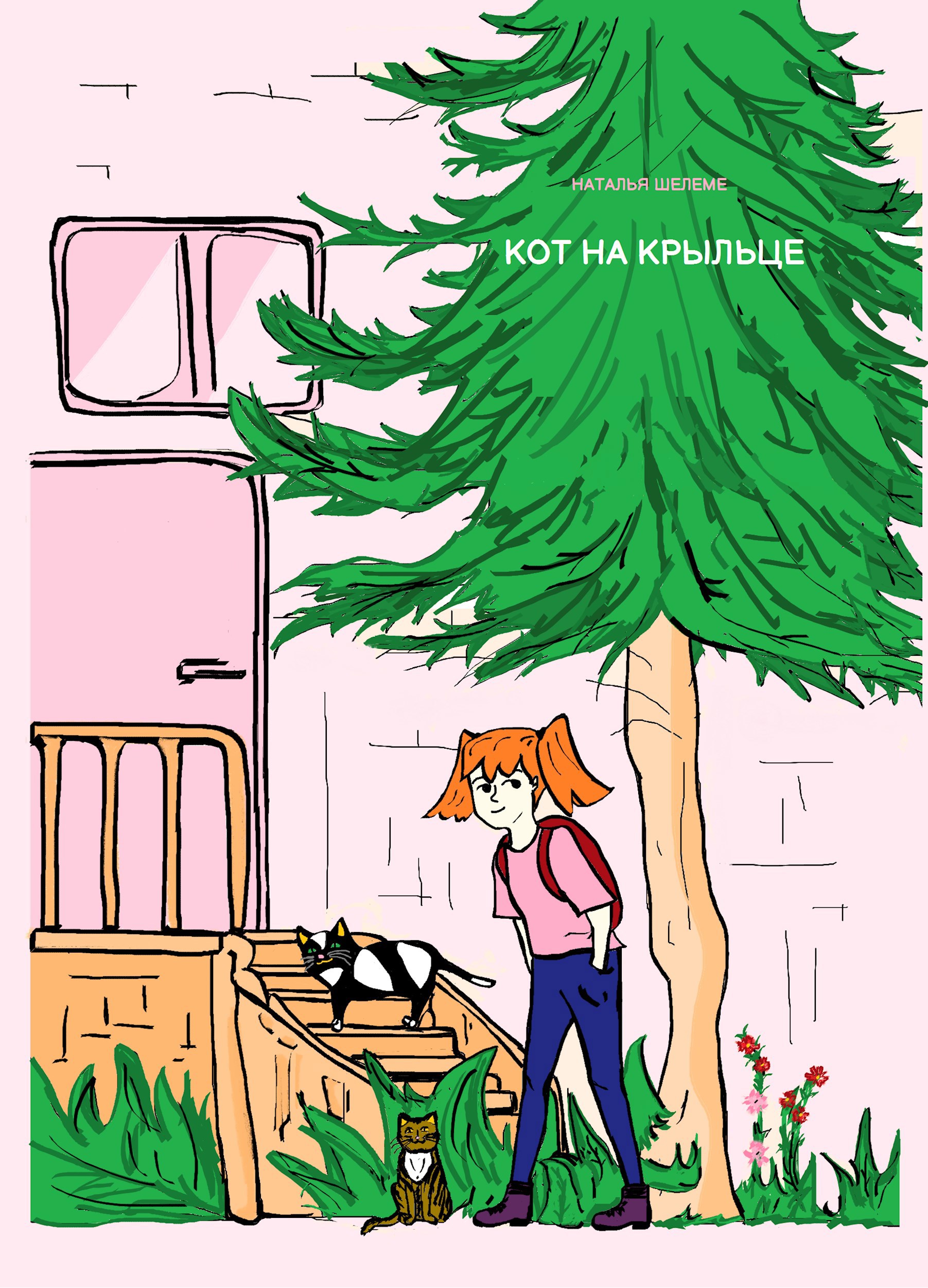 Кот на крыльце