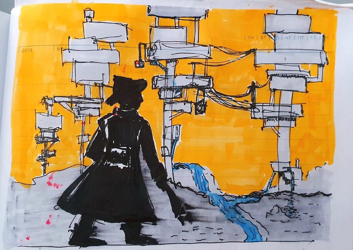 Сравнение картин художников Марка Шагала и Маринетт Мортем: урбанистика интервалом в сто лет