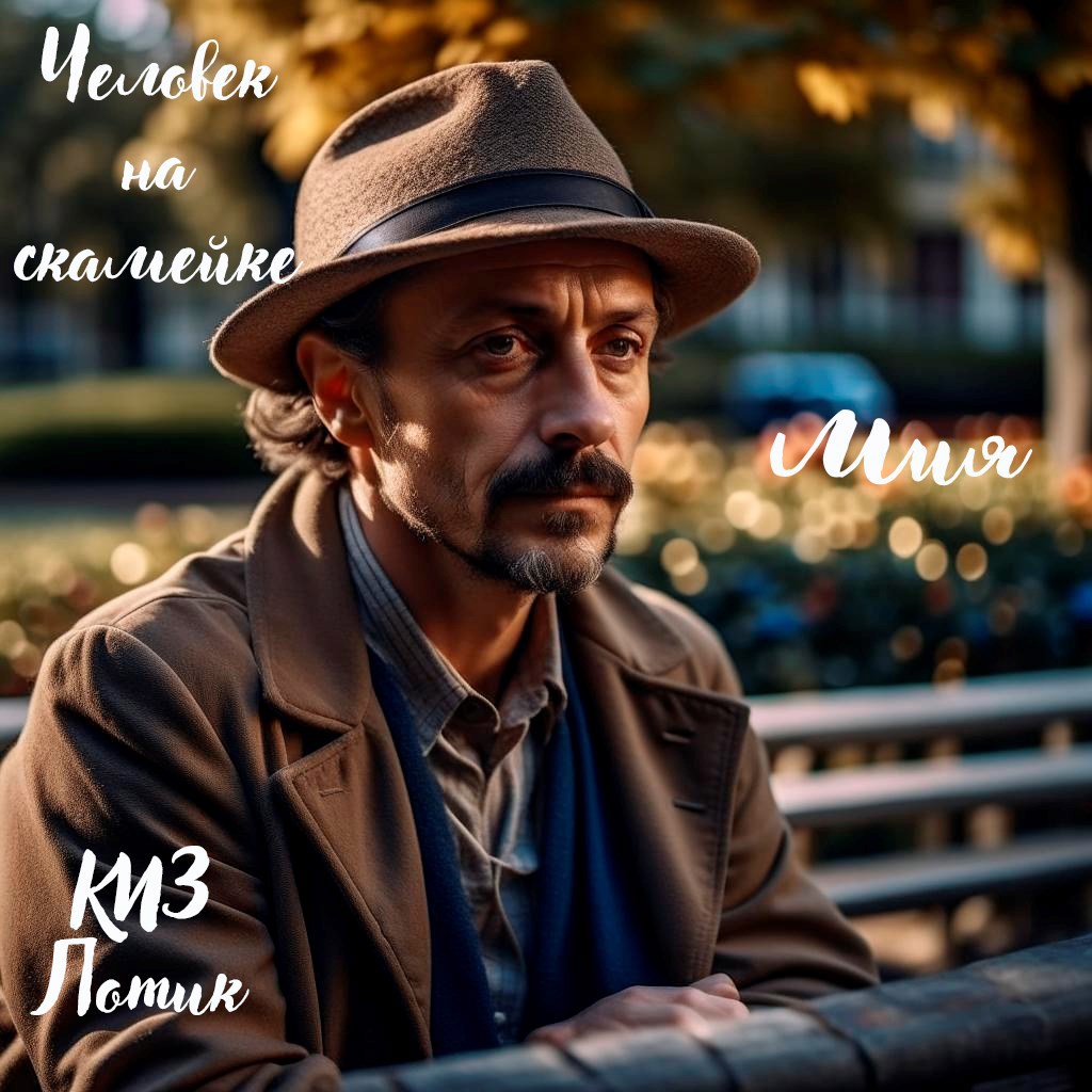 Человек на скамейке. Мия.