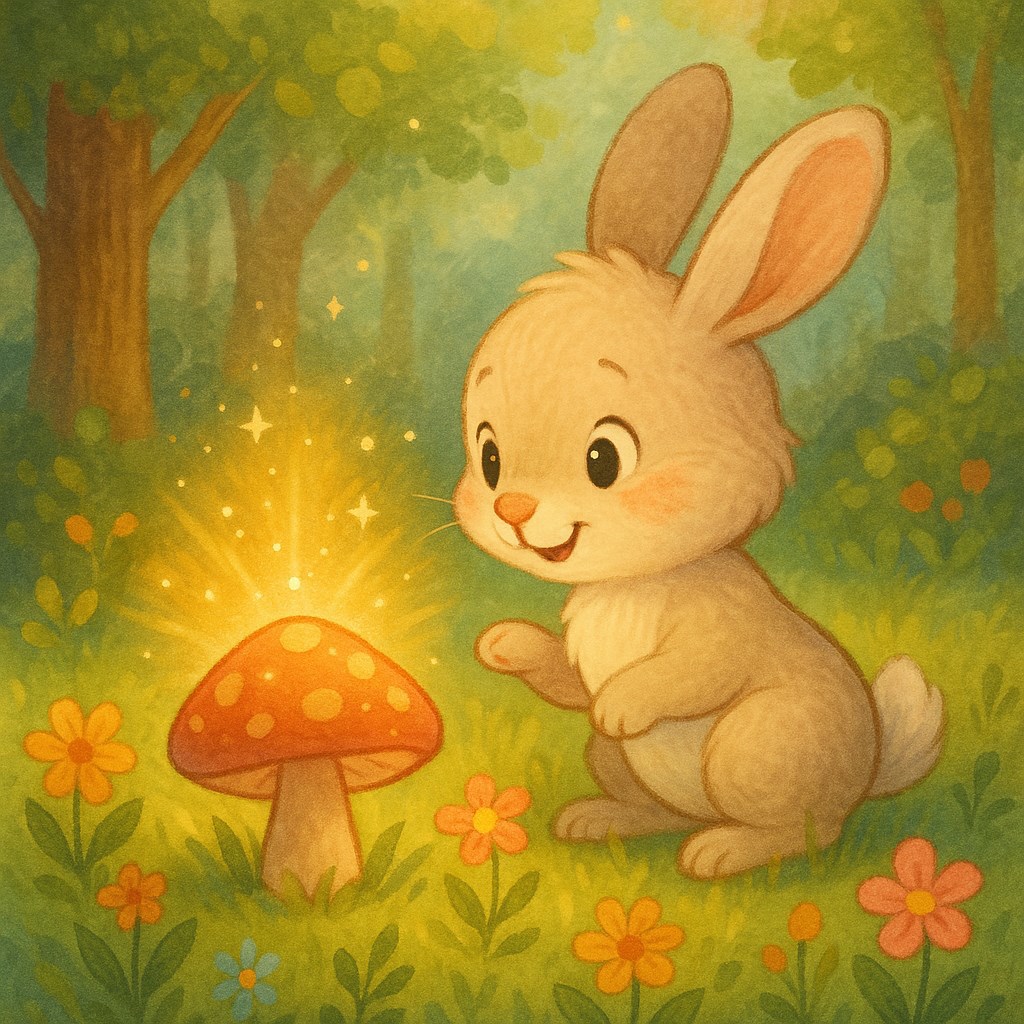 Зайчонок и волшебный гриб