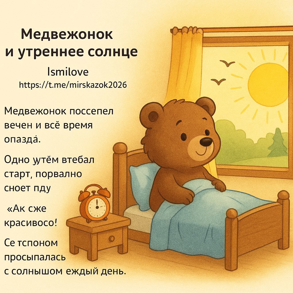 Медвежонок и утреннее солнце