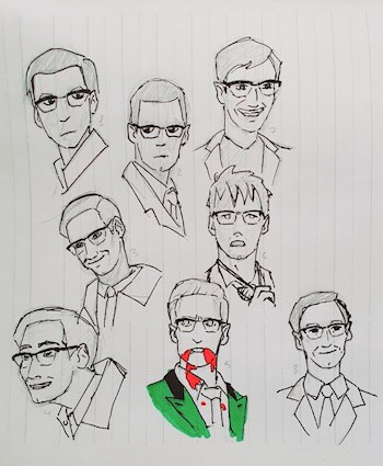 Скетч Маринетт Мортем “Загадочный мир Эдварда Нигмы: Наброски мастера”