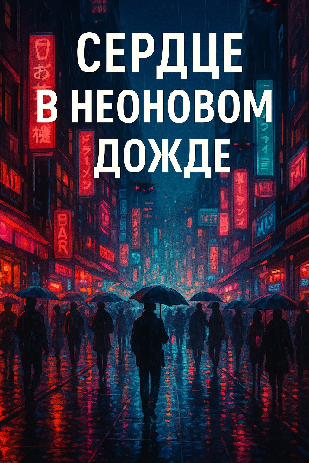 Сердце в неоновом дождe