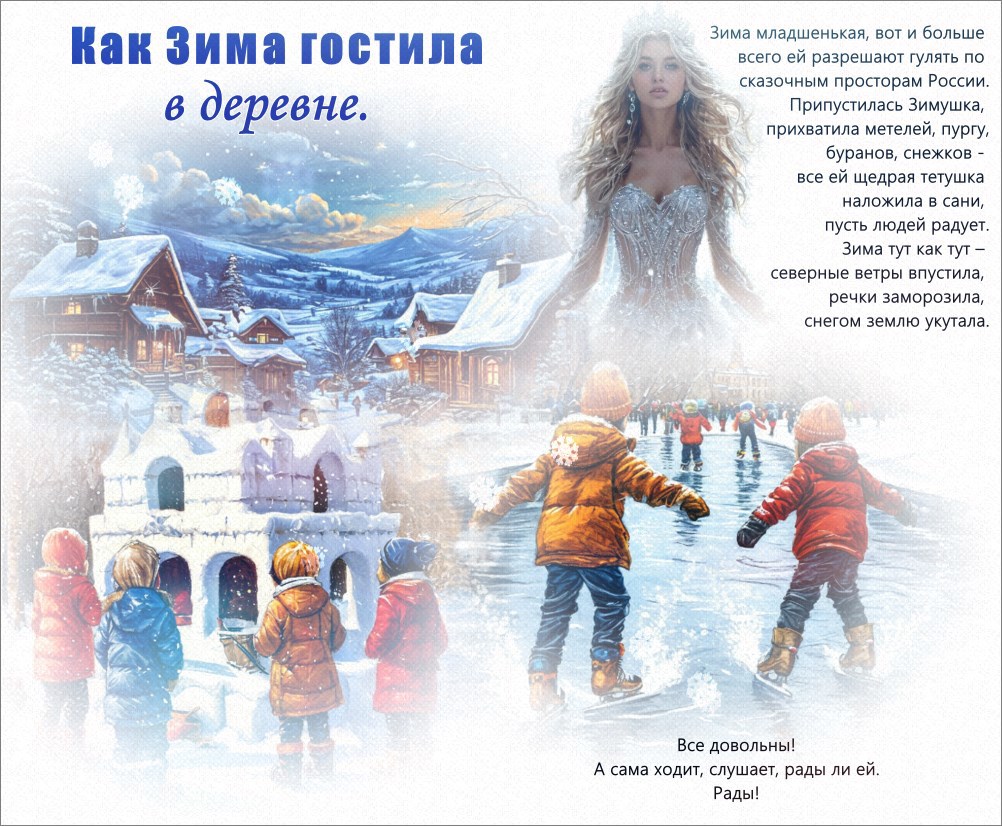 Как Зима гостила в деревне