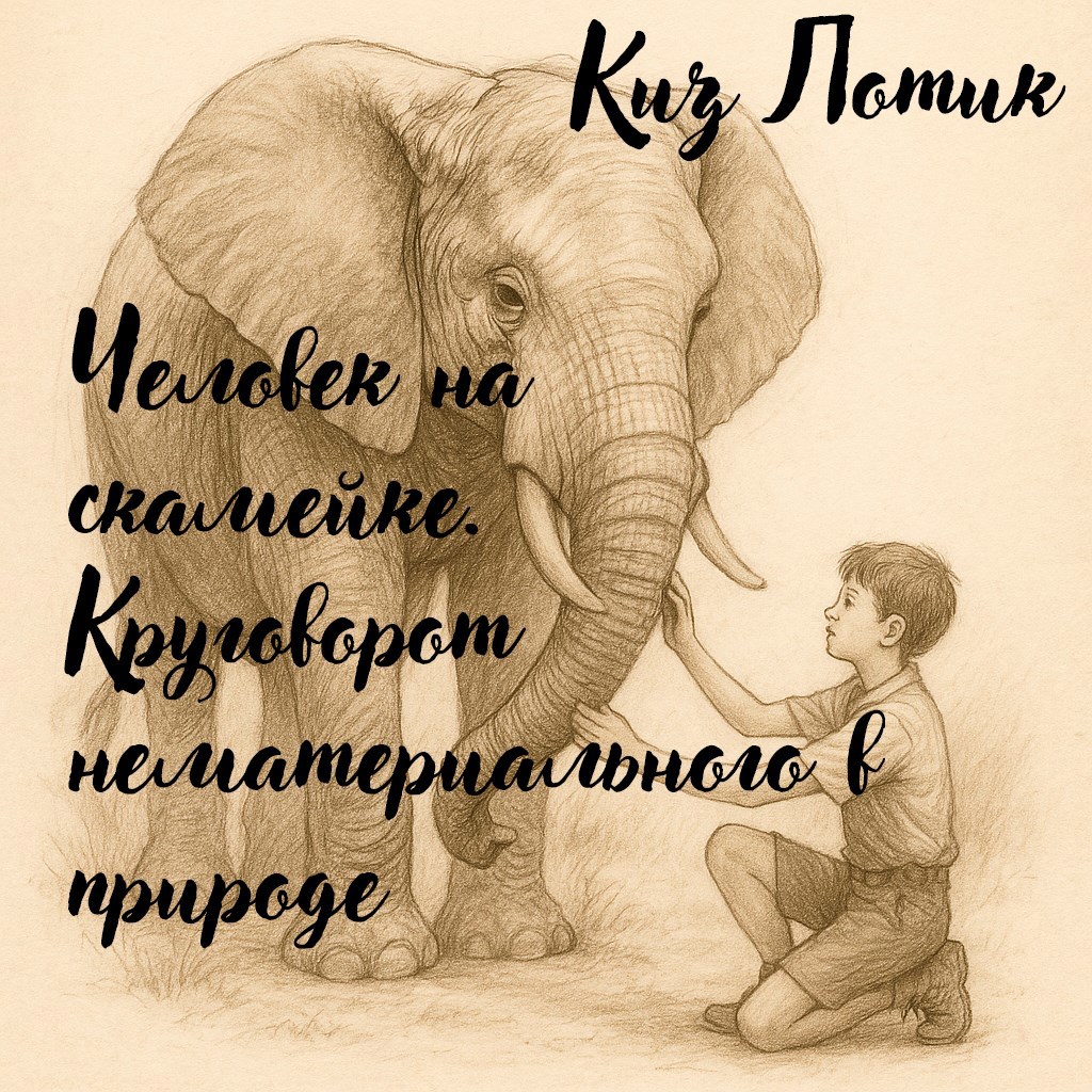 Человек на скамейке Круговорот нематериального в природе