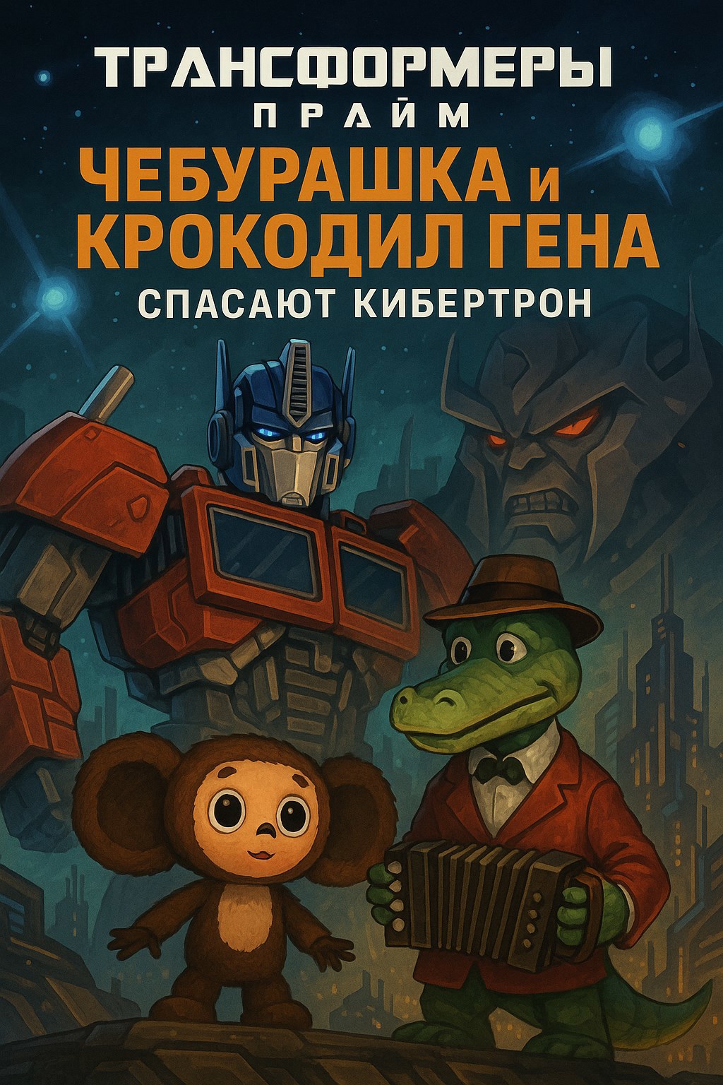фанфик Трансформеры Прайм Чебурашка и Крокодил Гена спасают Кибертрон