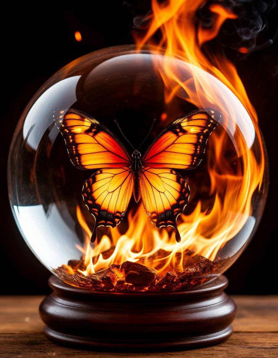 Бабочка в хрустальном шаре