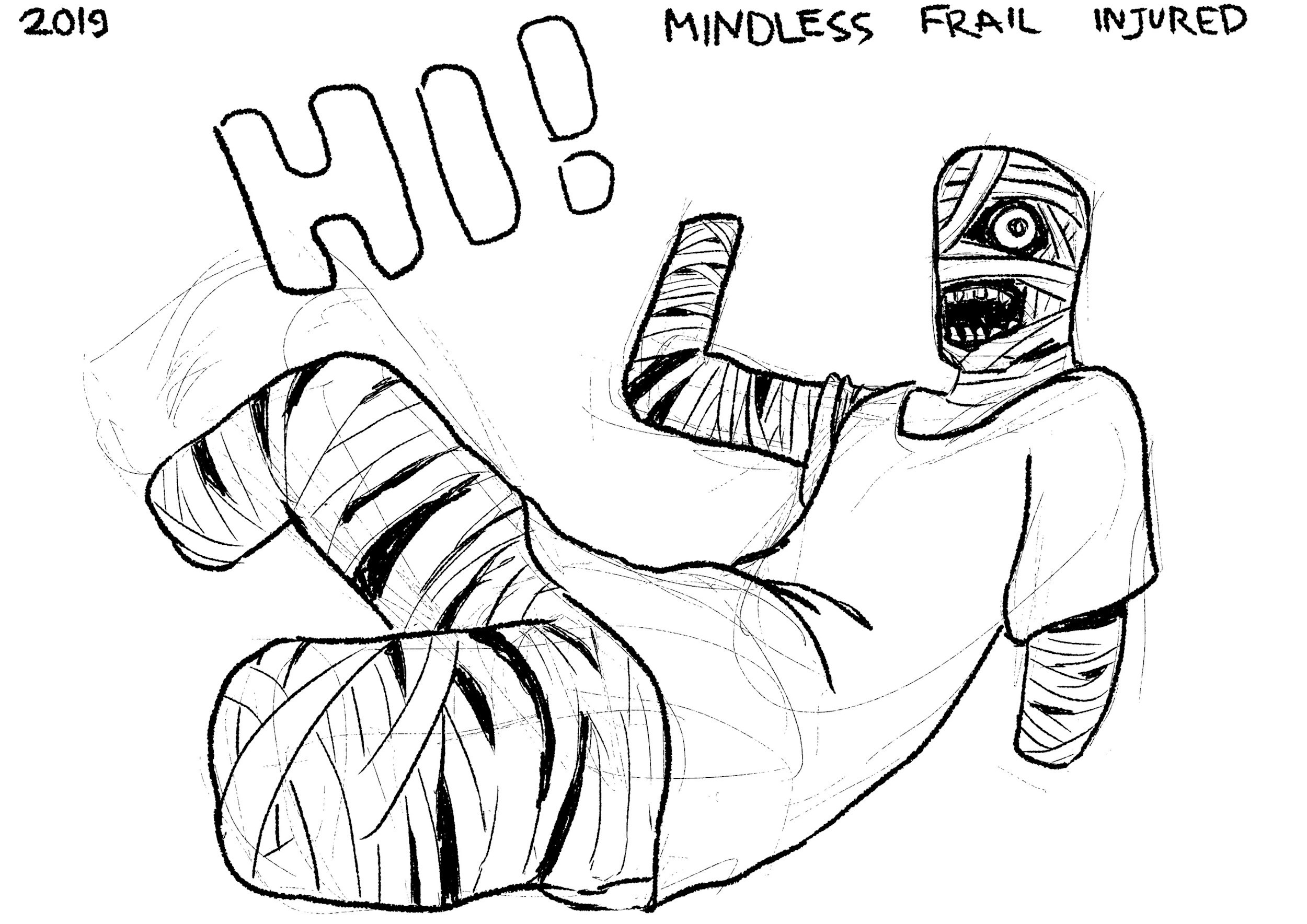 Картины Маринетт Мортем Mindless Frail Injured: Бессмысленный, хрупкий, раненый