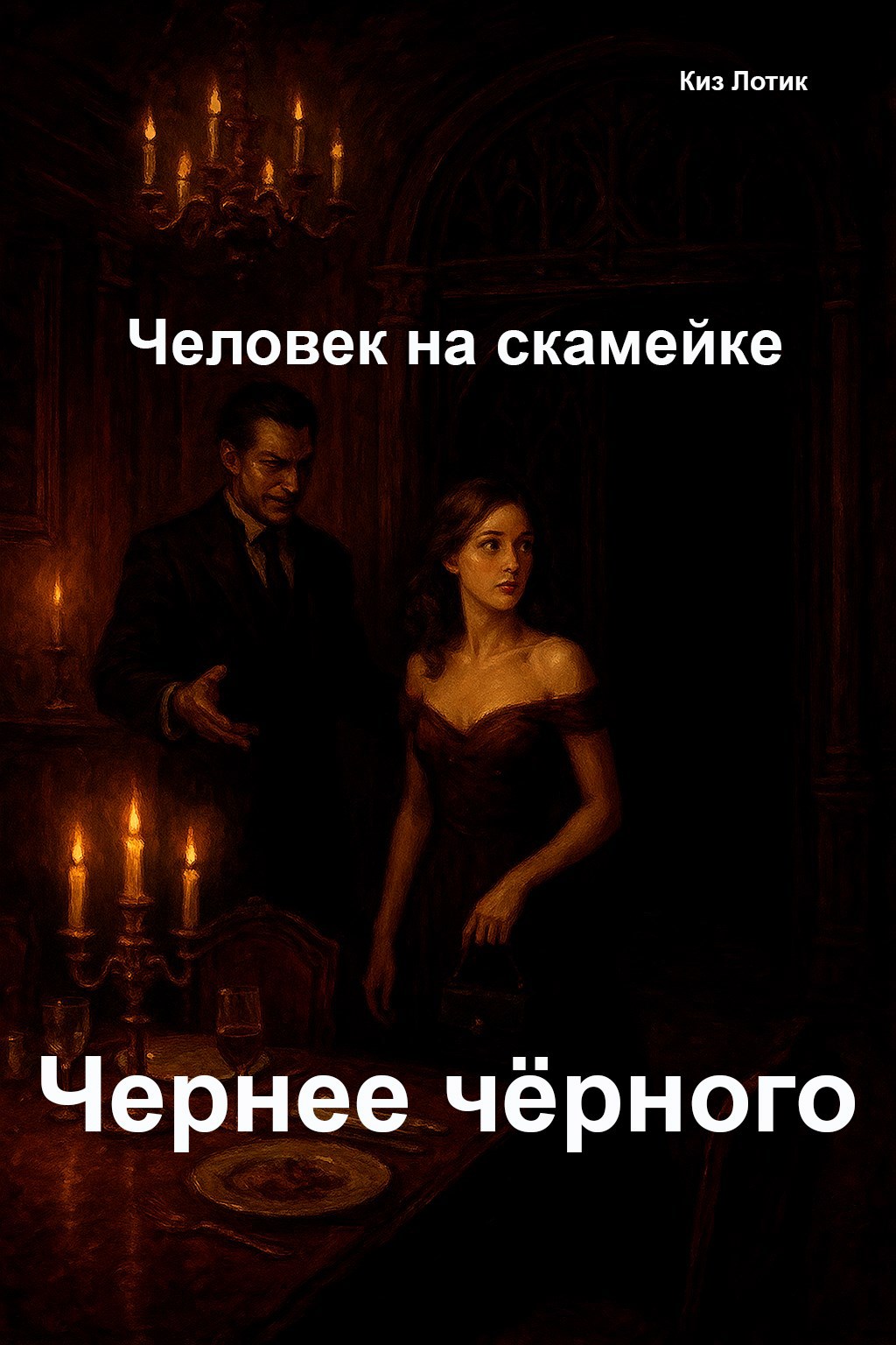 Человек на скамейке. Чернее чёрного