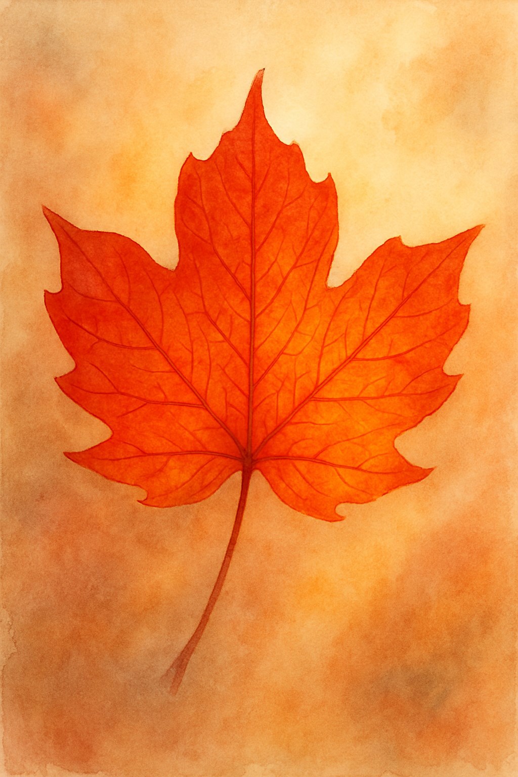 Красный осенний лист