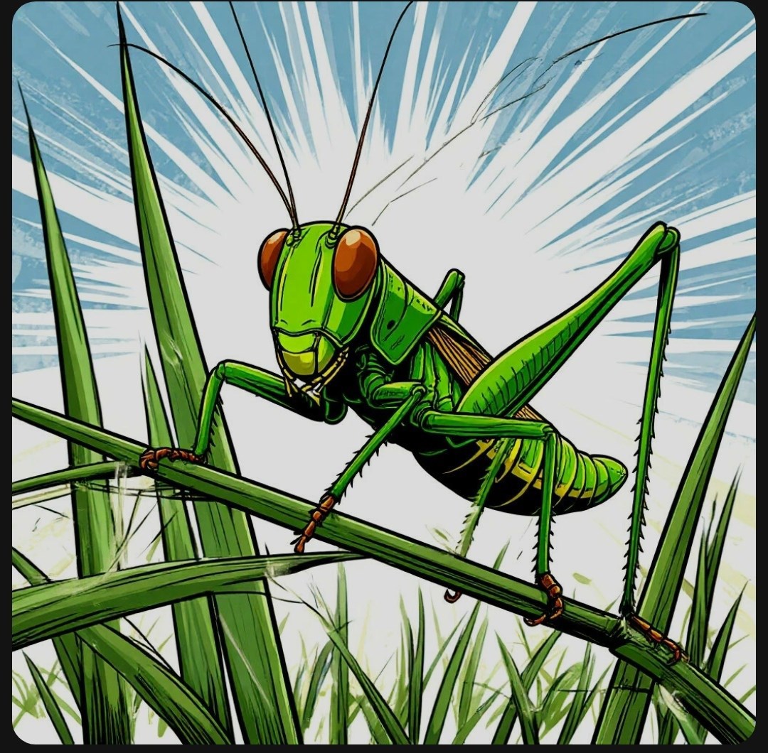 Кузнечик наш!