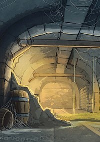 В заточении.